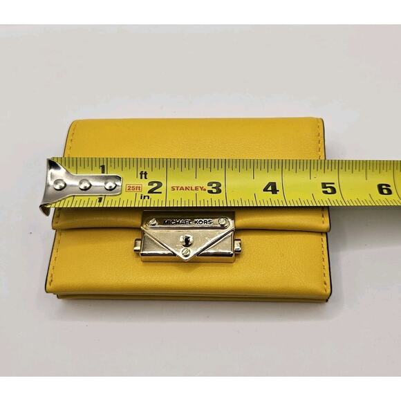 Michael Kors Yellow Leather Clip Front Small Wallet - Picture 11 of 11